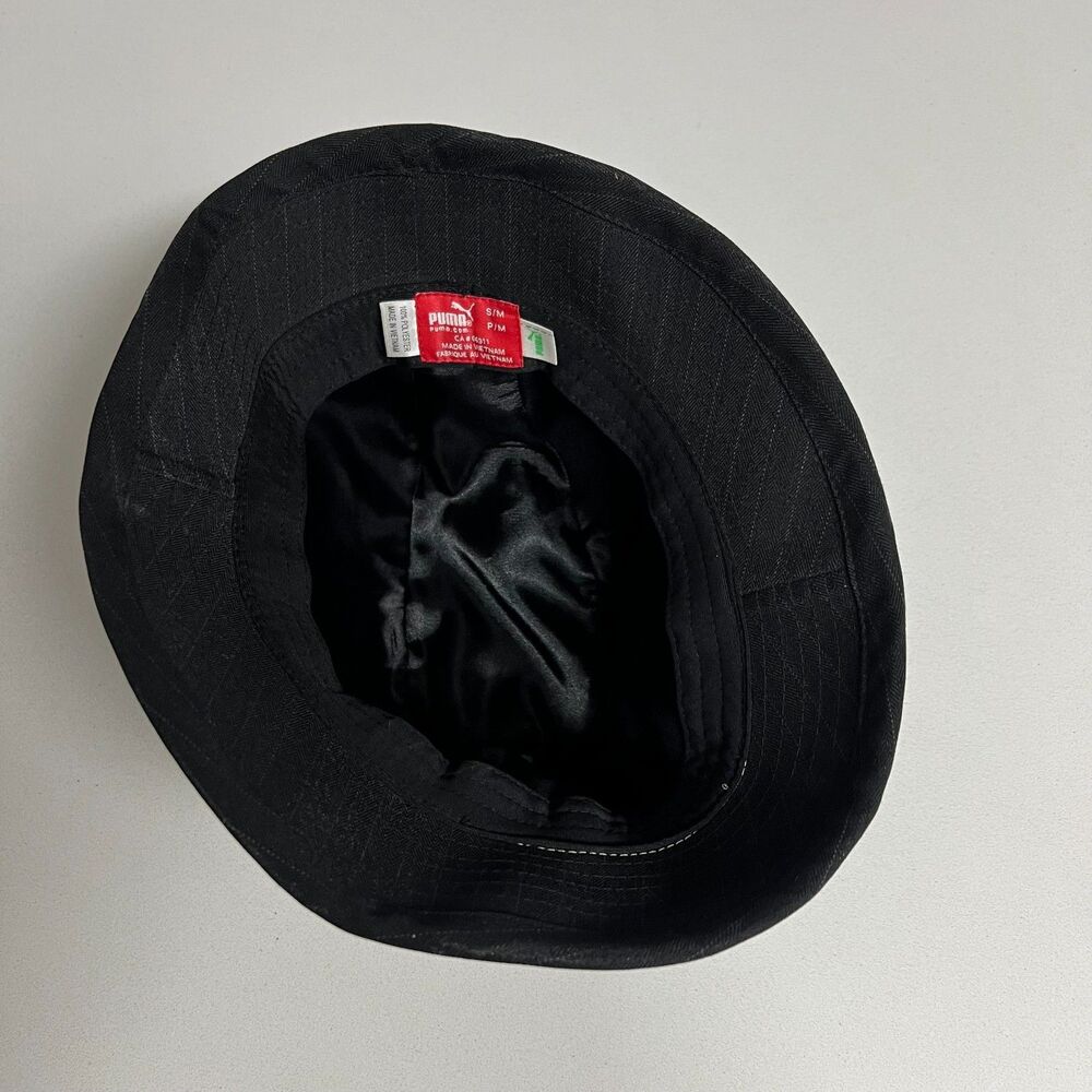 Puma Black Herringbone Bucket Hat S/M - Picture 5 of 8